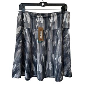 Prana Taj Printed Skirt Medium Charcoal Gemstone athletic yoga outdoors New